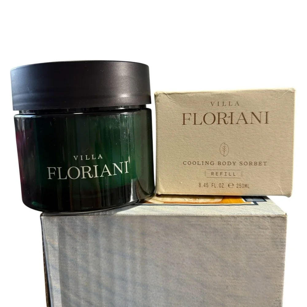 Villa Floriani Cooling Body Sorbet moisturizer ~ 8.45 oz, 250 ml + Refill Sealed